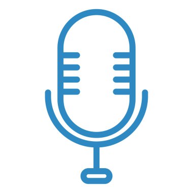 Mikrofon. Web simgesi basit illüstrasyon