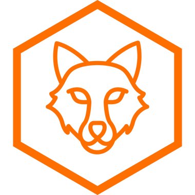 Tilki. Web simgesi basit illüstrasyon