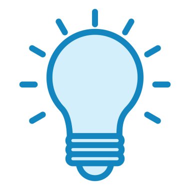 ampul simgesi, vektör illüstrasyonu