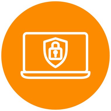 Güvenli. Web simgesi basit illüstrasyon