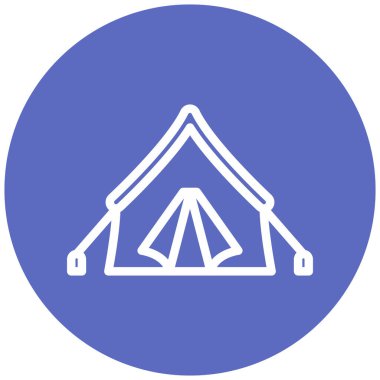 Çadır. Web simgesi basit illüstrasyon