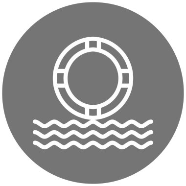 Deniz yaşamı simgesinin vektör illüstrasyonu