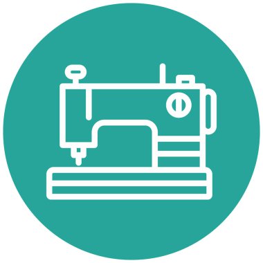 Dikiş makinesi. Basit resimleme