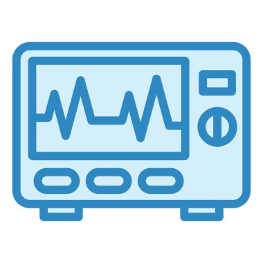Elektrokardiyogram simgesi, vektör illüstrasyonu basit tasarım 