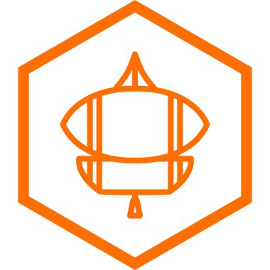 turuncu çizgi simgesi beyaz arkaplanda izole edildi. vektör illüstrasyonu