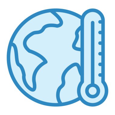 Küresel Isınma. simge basit tasarım