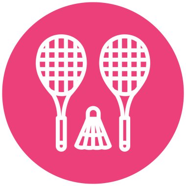 Tenis ikonu vektör illüstrasyonu