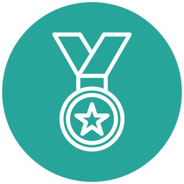 Madalya. Web simgesi basit illüstrasyon