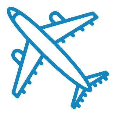 uçak ikonu vektör illüstrasyonu