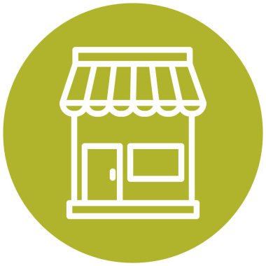 Dükkan. Web simgesi basit illüstrasyon