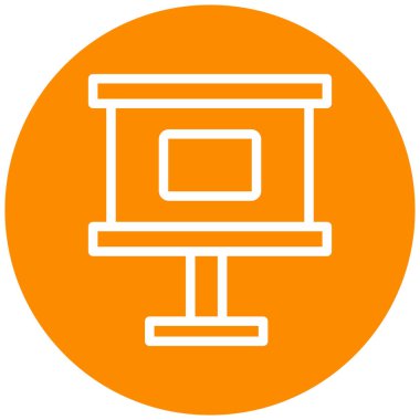 Sunum. Web simgesi basit illüstrasyon