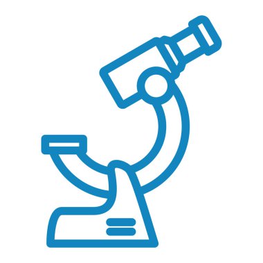 Mikroskop. Web simgesi basit illüstrasyon