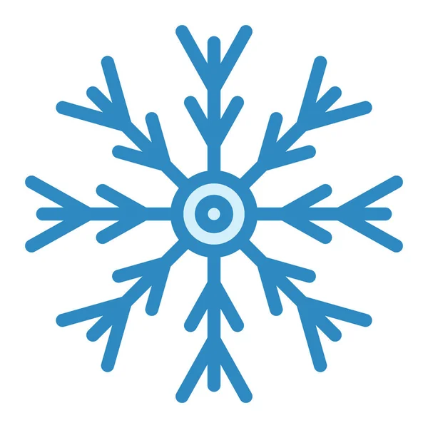 スノーフレークアイコン ウェブ用の冬の雪のベクトルアイコンのフラットイラスト — ストックベクタ