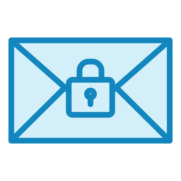 Titkos Email Modern Ikon Vektor Illusztráció — Stock Vector