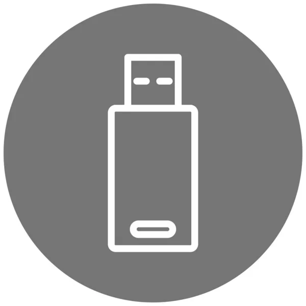 Usb Flash Drive Icon Simple Illustration Lighter Vector Icons Web — Archivo Imágenes Vectoriales