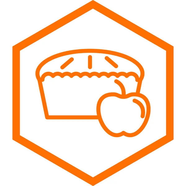 Orangenkuchen Symbol Isoliert Auf Weißem Hintergrund Fruchtsymbol Buntes Rahmenkonzept Vektor — Stockvektor
