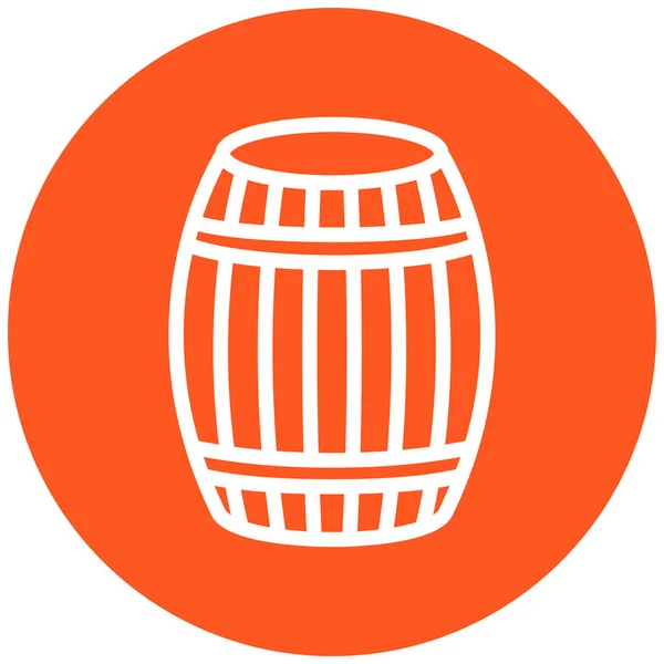 Icono Barril Cerveza Ilustración Vectorial — Vector de stock
