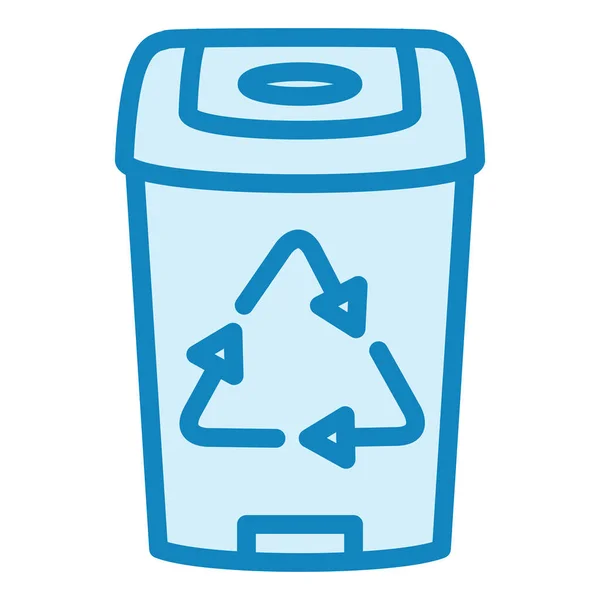 Ikona Kosza Śmieci Zarys Ilustracji Ikon Linii Wektorów Recyklingu Śmieci — Wektor stockowy