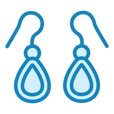 Earings modern simge vektör illüstrasyonu 