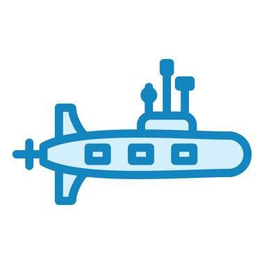 Denizaltı. Web simgesi basit illüstrasyon 