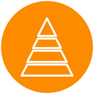 Piramit. Web simgesi basit tasarım