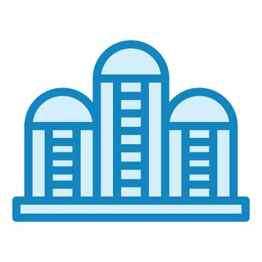 Silo modern simge vektör illüstrasyonu  