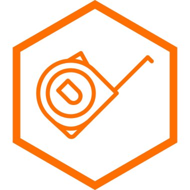 turuncu altıgen vektör çizimi