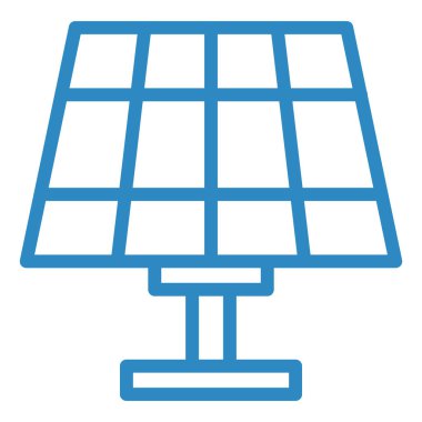 Güneş paneli simgesi. Web için enerji vektör simgelerinin özet çizimi