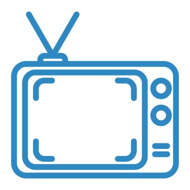 Televizyon. Web simgesi basit illüstrasyon