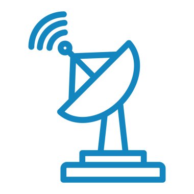 uydu anten ikonu vektörü. Anten işareti. izole edilmiş sembol çizimi