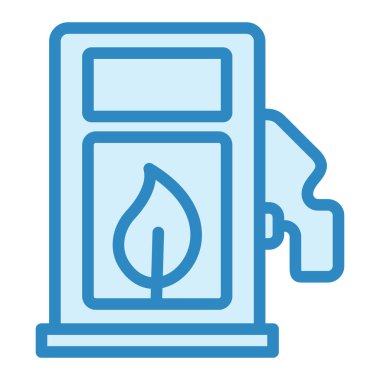 Çevresel benzin istasyonu. Web simgesi