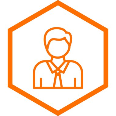 İş adamı simgesinin vektör illüstrasyonu