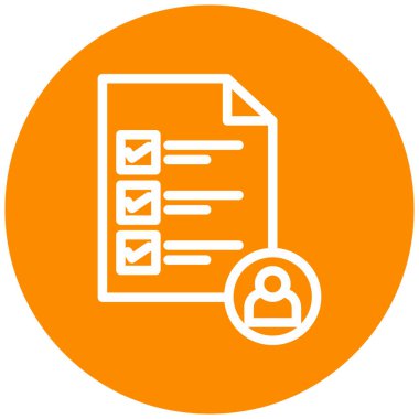 Kontrol listesi. Web simgesi basit illüstrasyon