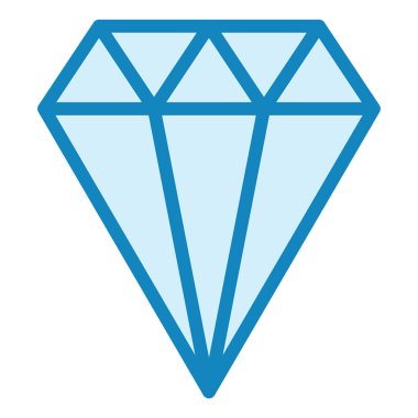 Elmas. Web simgesi basit illüstrasyon