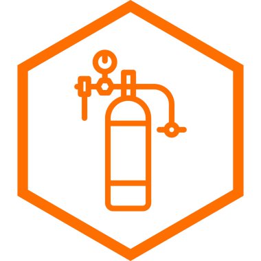 Yangın söndürme ikonu. turuncu sembol. vektör illüstrasyonu