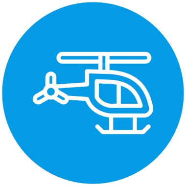 Helikopter simgesi, vektör illüstrasyonu