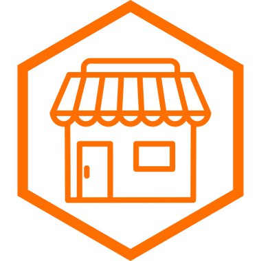 Mağaza simgesinin vektör illüstrasyonu