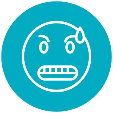 Yüz ifadesi. Web simgesi 