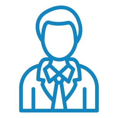 İş adamı. Web simgesi basit illüstrasyon