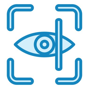 Retina Taraması modern simge vektör çizimi