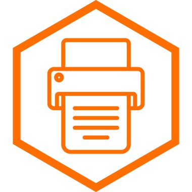 Yazıcı. Web simgesi basit illüstrasyon