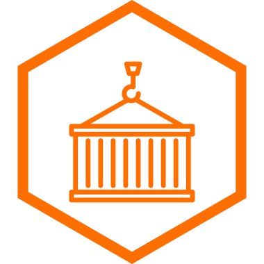 kargo endüstrisi vektör simgesi modern illüstrasyon