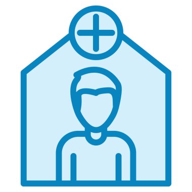 Hastane. Web simgesi basit illüstrasyon