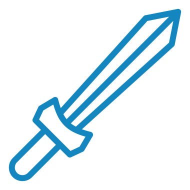 Kılıç. Web simgesi basit illüstrasyon