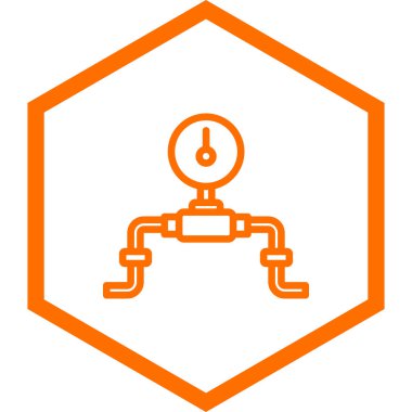 Bir boru simgesinin vektör illüstrasyonu