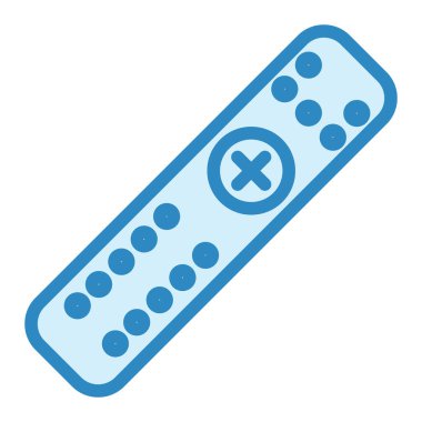 Uzaktan. Beyaz arkaplanda düz simgeler