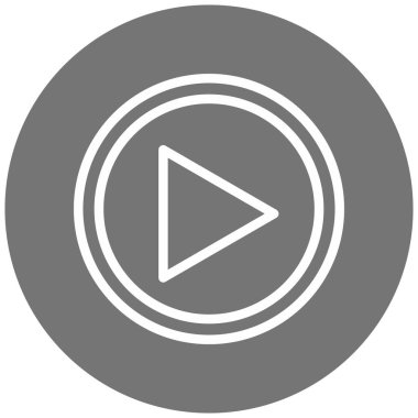 çalma düğmesi simgesi, vektör illüstrasyonu