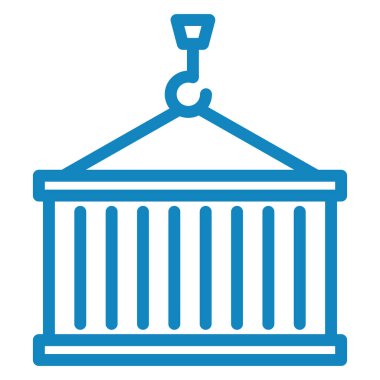 Kargo konteyner kutsal kişilerin resmi, vektör çizim