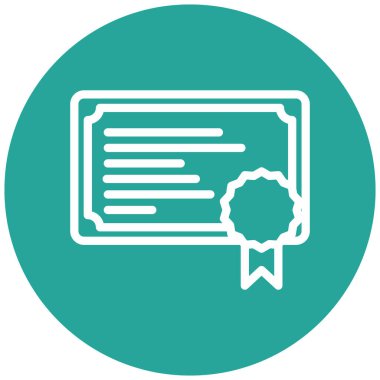 Sertifika modern ikon vektör illüstrasyonu