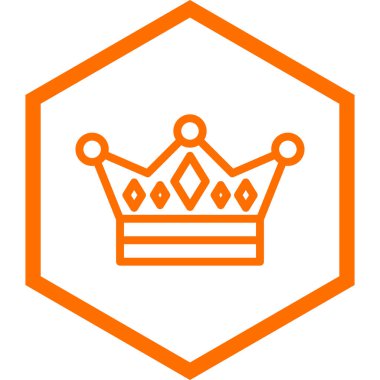 taç simgesi vektör illüstrasyonu